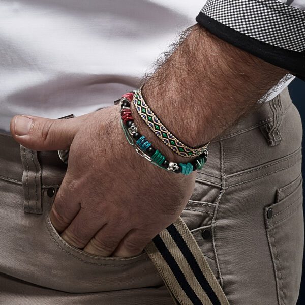 Bracelet Link Argent 925 - Nylon