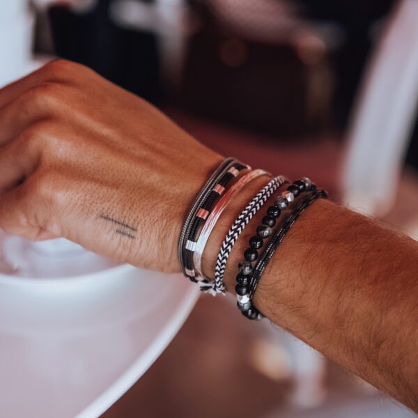 Bracelets Wrap Toggle - Paracorde Pierres Naturelles et Argent 925