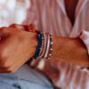 Bracelets Wrap Toggle - Paracorde Pierres Naturelles et Argent 925
