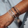 Bracelet Square Dot Paracorde - Argent 925
