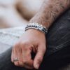 Bracelet Square Dot Paracorde - Argent 925