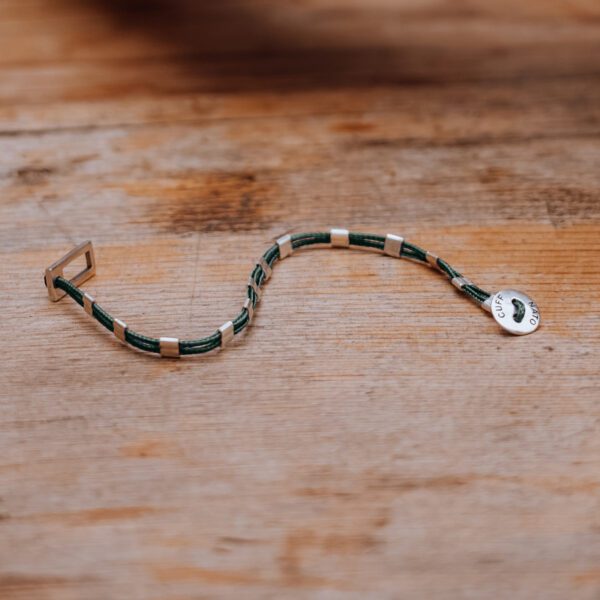 Bracelet Square Dot Paracorde - Argent 925