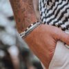 Bracelet Square Dot Paracorde - Argent 925