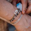 Bracelets Wrap 3 Tours Toggle - Paracorde Pierres Naturelles et Argent 925