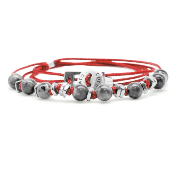 Bracelets Wrap 3 Tours Toggle - Paracorde Pierres Naturelles et Argent 925