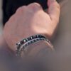 Bracelets Wrap 3 Tours Toggle - Paracorde Pierres Naturelles et Argent 925