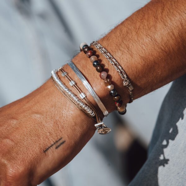 Bracelet Wrap Rings Paracorde - Argent 925