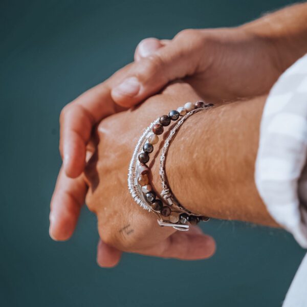 Bracelet Wrap Rings Paracorde - Argent 925