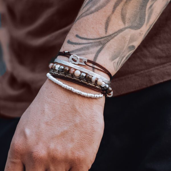 Bracelet Wrap Rings Paracorde - Argent 925