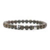 Nato Cuff - Bracelet Skull en Argent Tete de mort - Pierre Bronzite 6mm - Bijoux Homme ou Femme Bracelet Skull Cube Argent 925